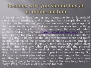 Reasons why you should buy at an online
