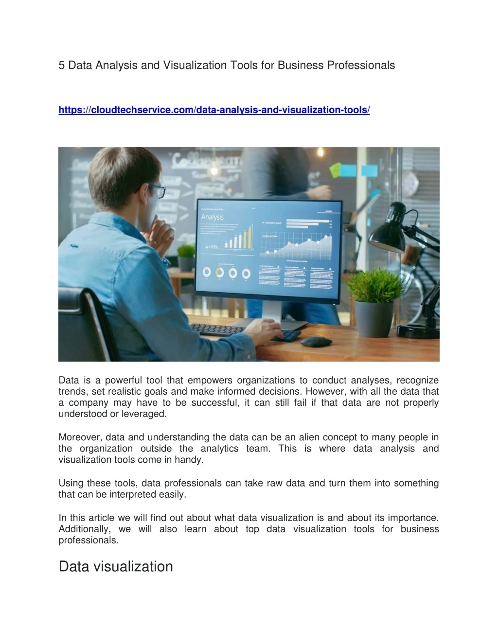 PPT - 5 Data Analysis and Visualization Tools for Business ...