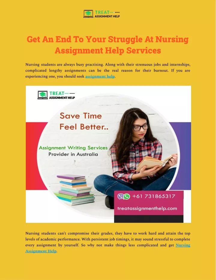get an end to your struggle at nursing assignment