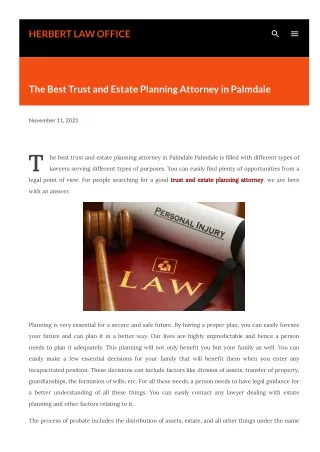 The Best Trust and Estate Planning Attorney in Palmdale
