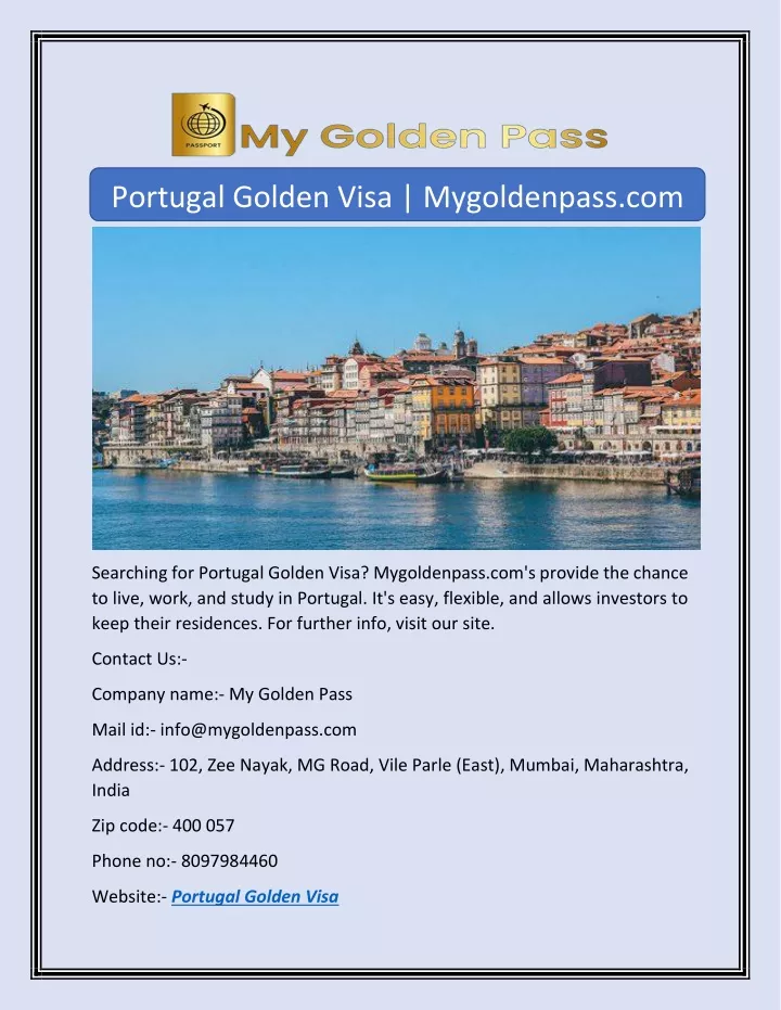 portugal golden visa mygoldenpass com