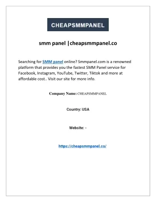 smm panel cheapsmmpanel co