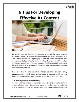 6 Tips For Developing Effective A  Content