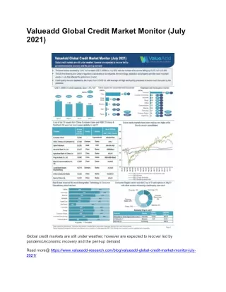 valueadd global credit market monitor july 2021