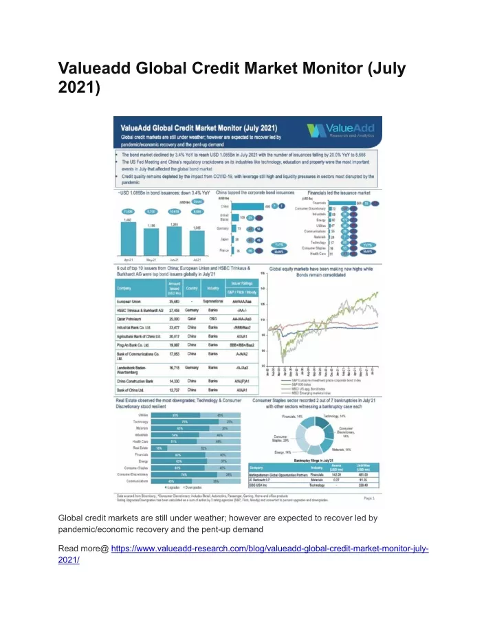 valueadd global credit market monitor july 2021