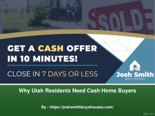 Why Utah Residents Need Cash Home Buyers