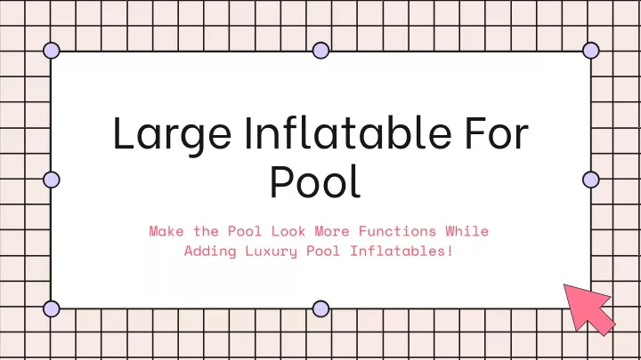 large inflatable for pool