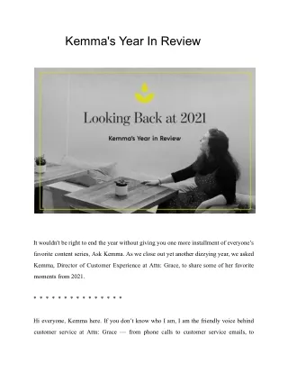 kemma s year in review