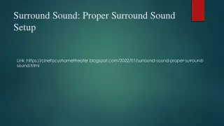 Surround Sound