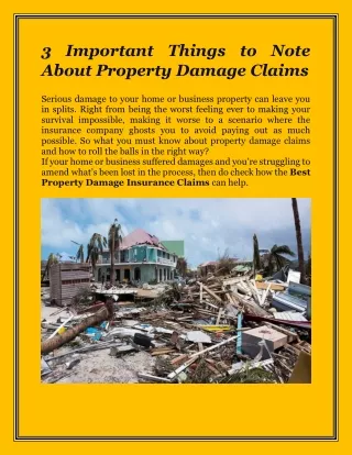 3 important things to note about property damage