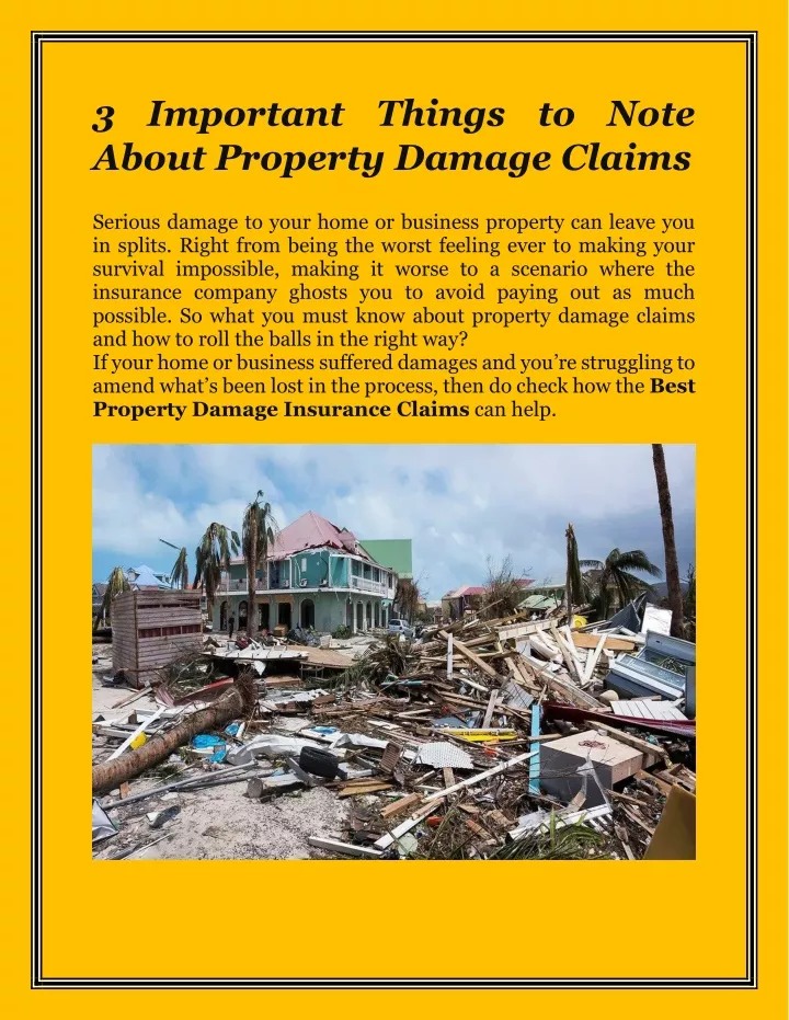 3 important things to note about property damage