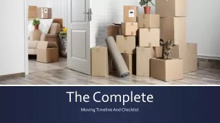 The Complete Moving Timeline And Checklist