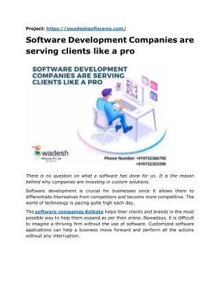 project https swadeshsoftwares com software
