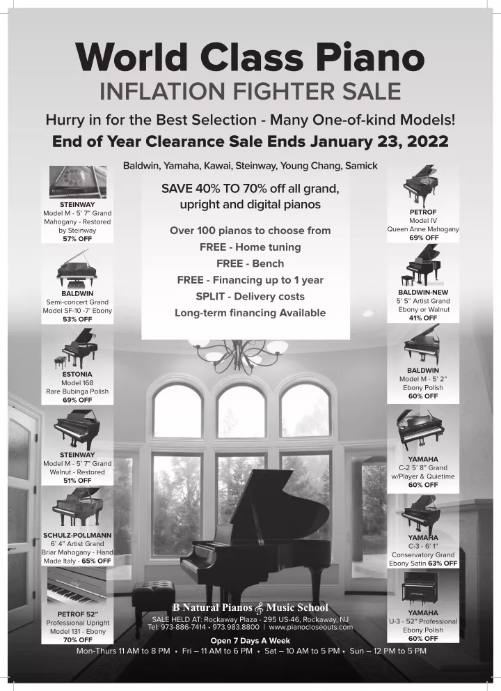world class piano inflation fighter sale hurry