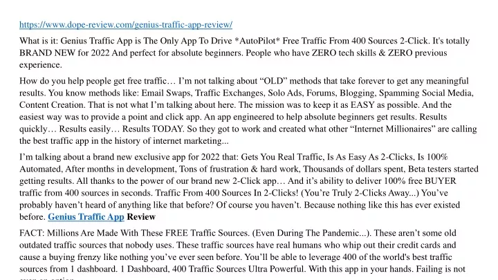 https www dope review com genius traffic