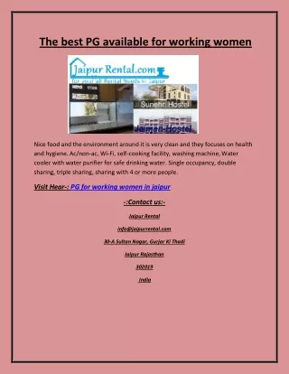 Best hostel for students,boys & girls and professional workers in Jaipur