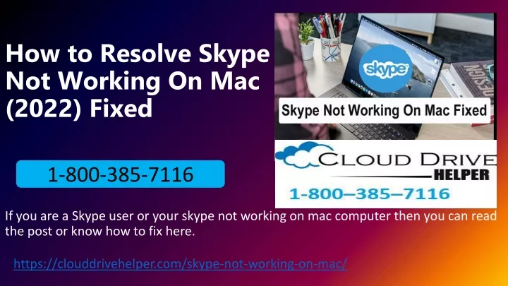 how to resolve skype not working on mac 2022