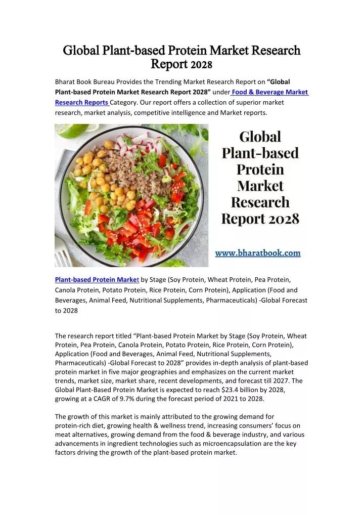 global global plant based plant based protein