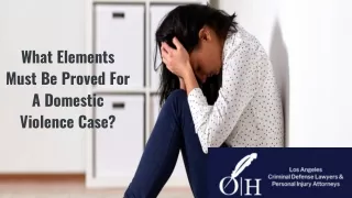 What Elements Must Be Proved For A Domestic Violence Case?