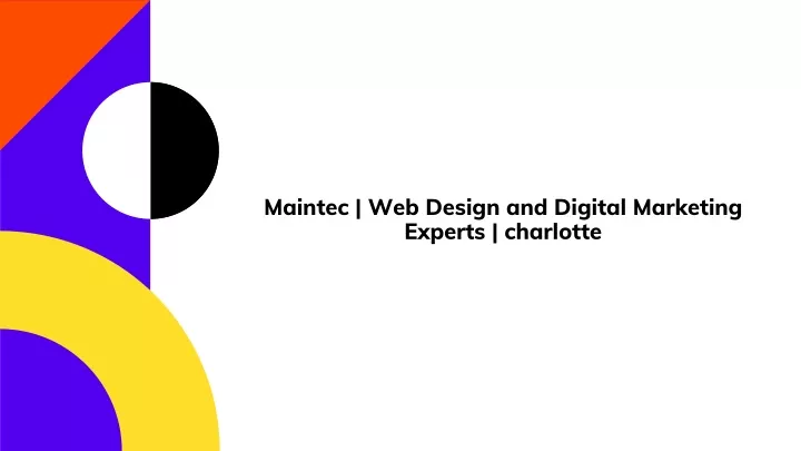 maintec web design and digital marketing experts