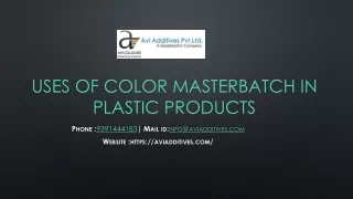 uses of color masterbatch in plastic products