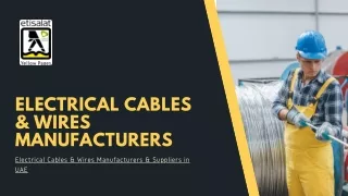 Electrical Cables & Wires Manufacturers & Suppliers in UAE