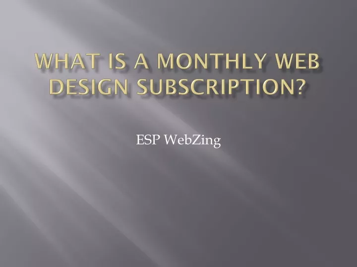 what is a monthly web design subscription