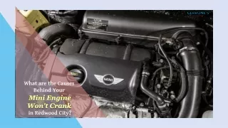 What are the Causes Behind Your Mini Engine Won't Crank in Redwood City