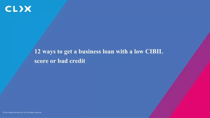 12 ways to get a business loan with a low cibil