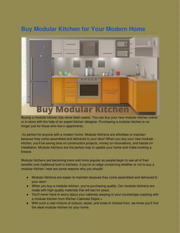 buy modular kitchen for your modern home