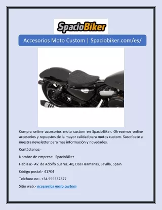 accesorios moto custom spaciobiker com es