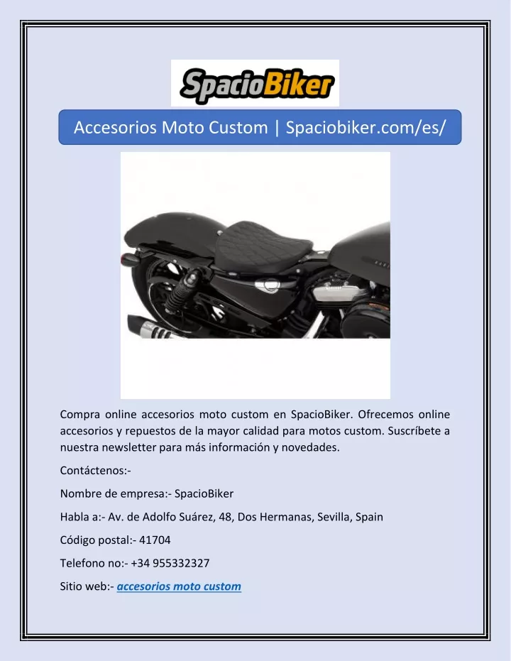 accesorios moto custom spaciobiker com es