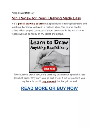pencil drawing made easy mini review for pencil