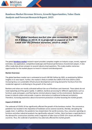 bamboos market revenue drivers growth