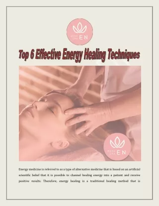 Top 6 Effective Energy Healing Techniques