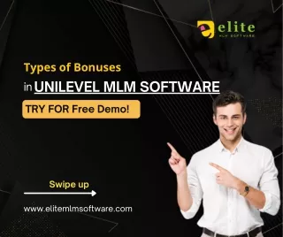 Types of Bonuses in Unilevel MLM Software | Elite MLM Software