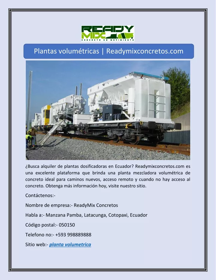 plantas volum tricas readymixconcretos com