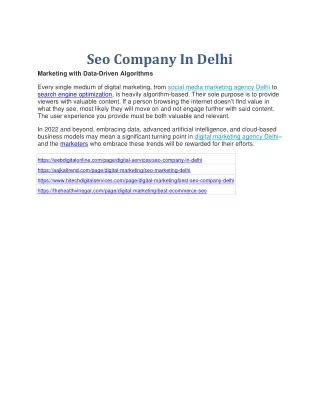 Seo Company In Delhi