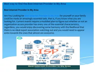 Best way to find best internet provider