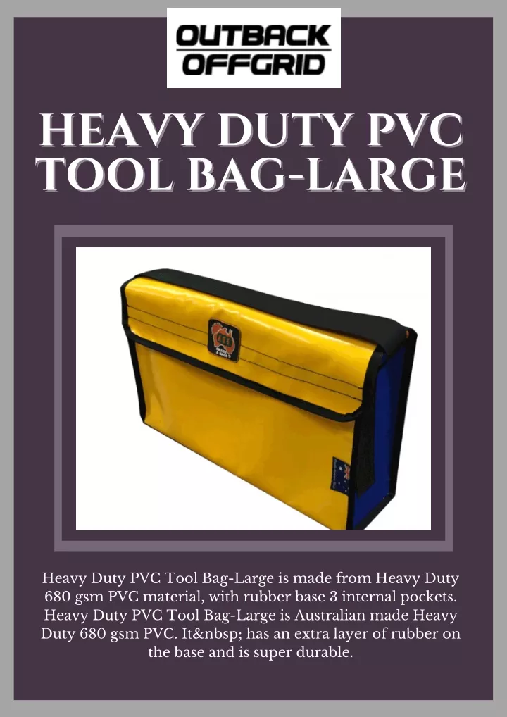 heavy duty pvc heavy duty pvc tool bag large tool