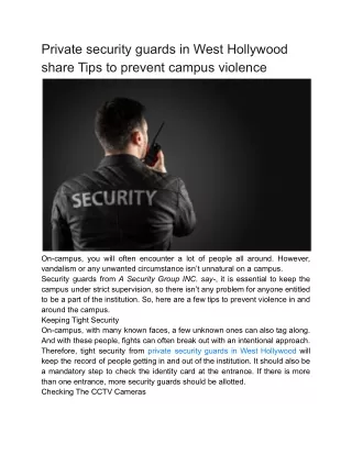 private security guards in west hollywood share