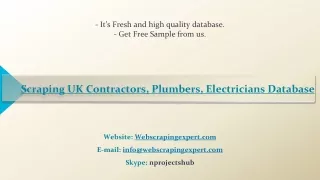 scraping uk contractors plumbers electricians database