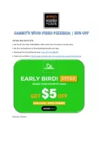 Sammy’s wood fired pizzeria EARLYBIRD - slide 1