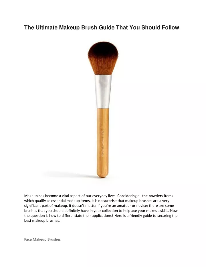 the ultimate makeup brush guide that you should