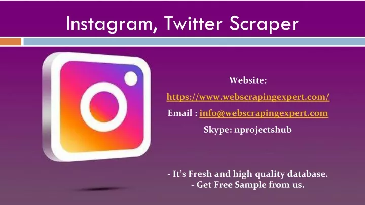 instagram twitter scraper