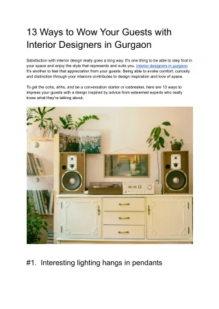 13 ways to wow your guests with interior