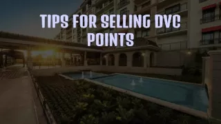 Guide For Sell DVC Points