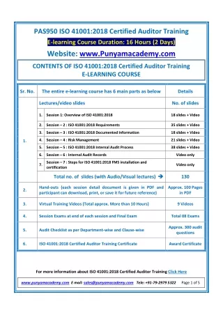 pas950 iso 41001 2018 certified auditor training