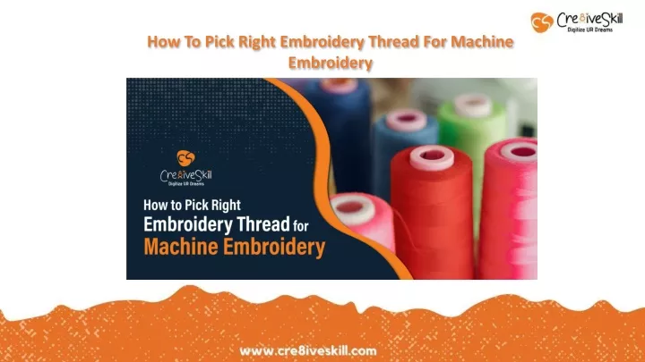 how to pick right embroidery thread for machine