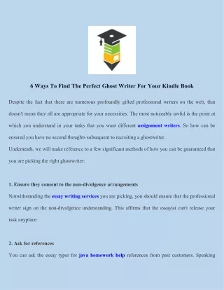 6 ways to find the perfect ghost writer for your